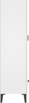 vidaXL - Hoge - kast - 70x31x115 - cm - bewerkt - hout - wit