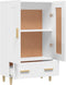 vidaXL - Hoge - kast - 70x31x115 - cm - bewerkt - hout - wit