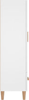 vidaXL - Hoge - kast - 70x31x115 - cm - bewerkt - hout - wit
