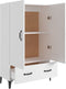 vidaXL - Hoge - kast - 70x31x115 - cm - bewerkt - hout - wit