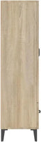 vidaXL - Hoge - kast - 70x31x115 - cm - bewerkt - hout - wit