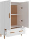 vidaXL - Hoge - kast - 70x31x115 - cm - bewerkt - hout - wit