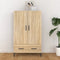 vidaXL - Hoge - kast - 70x31x115 - cm - bewerkt - hout - wit