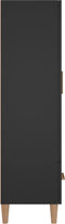 vidaXL - Hoge - kast - 70x31x115 - cm - bewerkt - hout - zwart