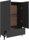 vidaXL - Hoge - kast - 70x31x115 - cm - bewerkt - hout - zwart