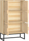 vidaXL - Hoge - kast - 70x35x125 - cm - bewerkt - hout