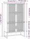 vidaXL - Hoge - kast - 70x35x125 - cm - bewerkt - hout - wit