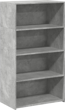 vidaXL - Hoge - kast - 70x41x124 - cm - bewerkt - hout - betongrijs