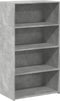 vidaXL - Hoge - kast - 70x41x124 - cm - bewerkt - hout - betongrijs