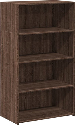 vidaXL - Hoge - kast - 70x41x124 - cm - bewerkt - hout - bruin - eikenkleur