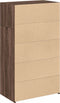 vidaXL - Hoge - kast - 70x41x124 - cm - bewerkt - hout - bruin - eikenkleur