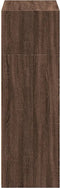 vidaXL - Hoge - kast - 70x41x124 - cm - bewerkt - hout - bruin - eikenkleur