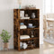 vidaXL - Hoge - kast - 70x41x124 - cm - bewerkt - hout - gerookt - eikenkleurig