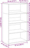 vidaXL - Hoge - kast - 70x41x124 - cm - bewerkt - hout - gerookt - eikenkleurig