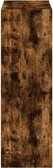vidaXL - Hoge - kast - 70x41x124 - cm - bewerkt - hout - gerookt - eikenkleurig