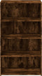 vidaXL - Hoge - kast - 70x41x124 - cm - bewerkt - hout - gerookt - eikenkleurig