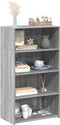 vidaXL - Hoge - kast - 70x41x124 - cm - bewerkt - hout - grijs - sonoma - eikenkleurig