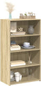 vidaXL - Hoge - kast - 70x41x124 - cm - bewerkt - hout - sonoma - eikenkleurig