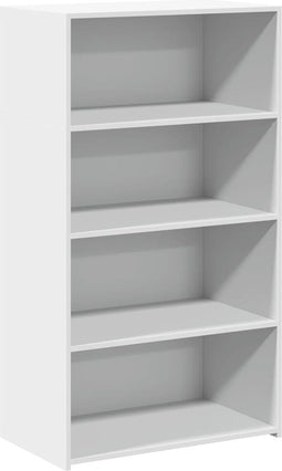 vidaXL - Hoge - kast - 70x41x124 - cm - bewerkt - hout - wit