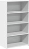 vidaXL - Hoge - kast - 70x41x124 - cm - bewerkt - hout - wit