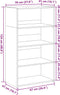 vidaXL - Hoge - kast - 70x41x124 - cm - bewerkt - hout - wit