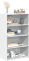vidaXL - Hoge - kast - 70x41x124 - cm - bewerkt - hout - wit