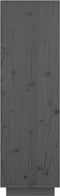vidaXL - Hoge - kast - 74x35x117 - cm - massief - grenenhout - grijs