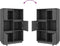 vidaXL - Hoge - kast - 74x35x117 - cm - massief - grenenhout - grijs