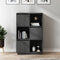 vidaXL - Hoge - kast - 74x35x117 - cm - massief - grenenhout - grijs