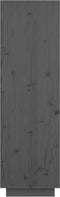 vidaXL - Hoge - kast - 74x35x117 - cm - massief - grenenhout - grijs