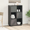 vidaXL - Hoge - kast - 74x35x117 - cm - massief - grenenhout - grijs