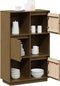 vidaXL - Hoge - kast - 74x35x117 - cm - massief - grenenhout - honingbruin