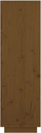 vidaXL - Hoge - kast - 74x35x117 - cm - massief - grenenhout - honingbruin