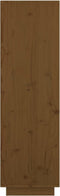 vidaXL - Hoge - kast - 74x35x117 - cm - massief - grenenhout - honingbruin