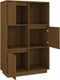 vidaXL - Hoge - kast - 74x35x117 - cm - massief - grenenhout - honingbruin
