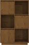 vidaXL - Hoge - kast - 74x35x117 - cm - massief - grenenhout - honingbruin