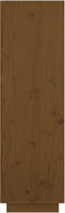 vidaXL - Hoge - kast - 74x35x117 - cm - massief - grenenhout - honingbruin