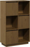 vidaXL - Hoge - kast - 74x35x117 - cm - massief - grenenhout - honingbruin
