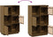 vidaXL - Hoge - kast - 74x35x117 - cm - massief - grenenhout - honingbruin
