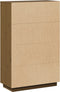 vidaXL - Hoge - kast - 74x35x117 - cm - massief - grenenhout - honingbruin