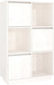 vidaXL - Hoge - kast - 74x35x117 - cm - massief - grenenhout - wit