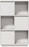 vidaXL - Hoge - kast - 74x35x117 - cm - massief - grenenhout - wit