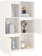 vidaXL - Hoge - kast - 74x35x117 - cm - massief - grenenhout - wit