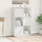 vidaXL - Hoge - kast - 74x35x117 - cm - massief - grenenhout - wit