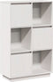 vidaXL - Hoge - kast - 74x35x117 - cm - massief - grenenhout - wit