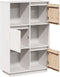 vidaXL - Hoge - kast - 74x35x117 - cm - massief - grenenhout - wit