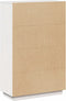 vidaXL - Hoge - kast - 74x35x117 - cm - massief - grenenhout - wit