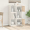 vidaXL - Hoge - kast - 74x35x117 - cm - massief - grenenhout - wit