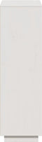 vidaXL - Hoge - kast - 74x35x117 - cm - massief - grenenhout - wit
