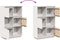 vidaXL - Hoge - kast - 74x35x117 - cm - massief - grenenhout - wit